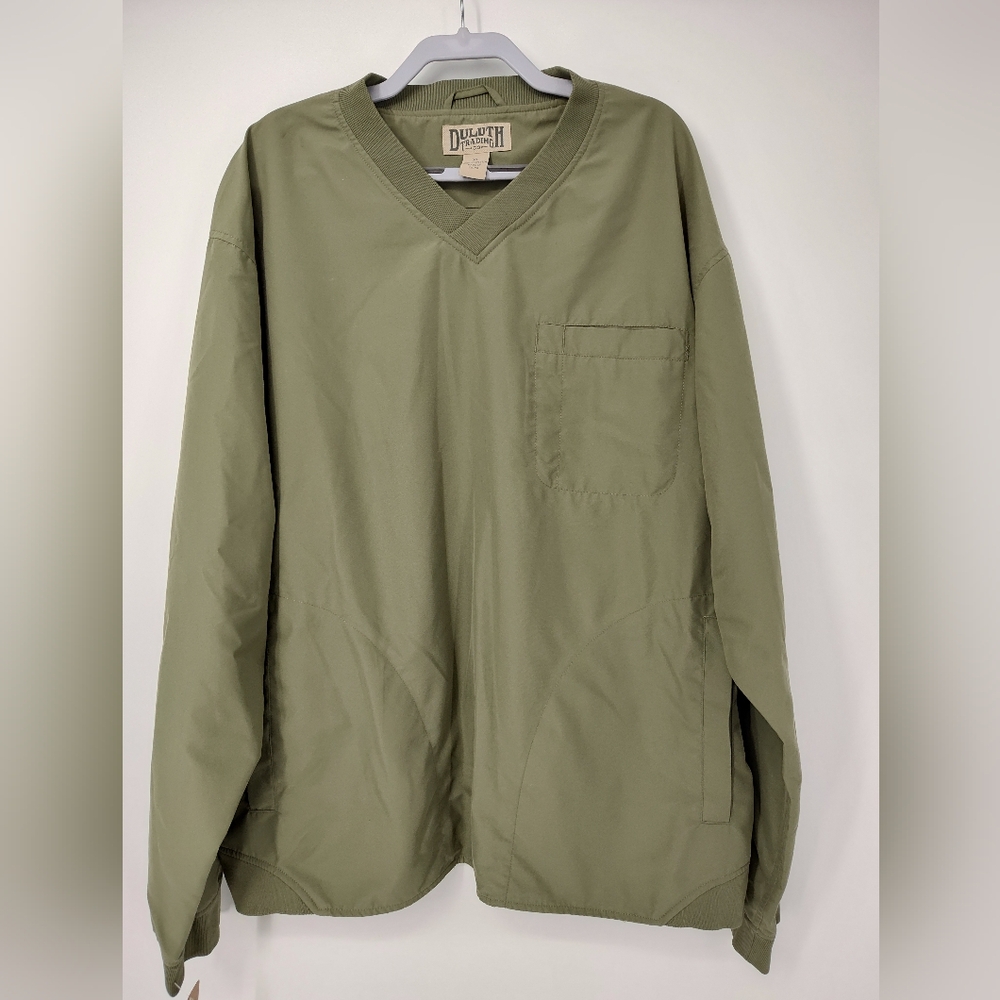 Duluth Mens Pullover Windbreaker Olive Green Size X Large